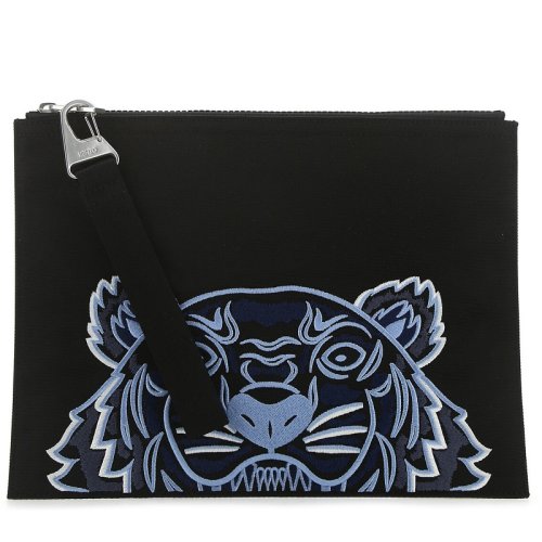 KENZO/高田賢三 凱卓男包 男士 黑色虎頭時(shí)尚手拿包 FA65PM302F20.99F