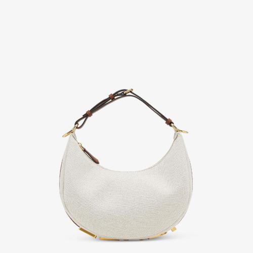  FENDI芬迪 22年秋冬 女士 手提包 白色帆布手袋 8BR798AKK1F1I3N