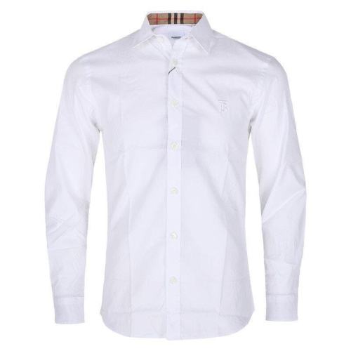  BURBERRY/博柏利 男士白色修身長袖襯衫 80323081