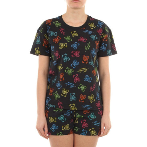 MOSCHINO 莫斯奇諾 女士 服裝  圓領(lǐng)小熊印花棉質(zhì)短袖T恤多色可選 女士短袖T恤