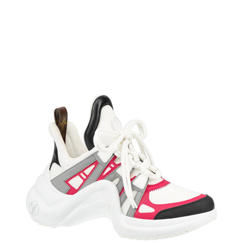 Louis Vuitton/路易威登 22年早春新款 LV ARCHLIGHT系列 女士淺粉色科技面料運(yùn)動(dòng)鞋1A4X76