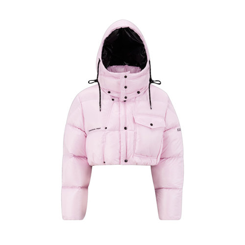 Moncler/蒙克萊 22年秋冬新款 Maya 70系列FRGMT藤原浩合作款 女士紫丁香色尼龍面料Irvine短款羽絨夾克外套H209U1A00013M2149521