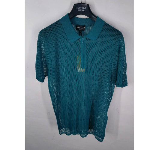 Emporio Armani/安普里奧阿瑪尼綠色男士短袖針織衫  N1C06MN136M 517