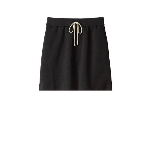  GUCCI古馳 22年秋冬 女士 GG提花針織半身裙 655183 XJDEM 1000