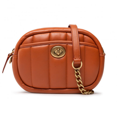 COACH/蔻馳 女包 皮革旋扣拉鏈單肩斜跨包 迷你C4814