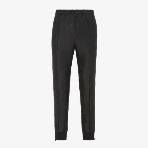  FENDI芬迪 22年秋冬 男士 休閑褲 黑色棉質(zhì)長褲 FB0787AKCCF0QA1