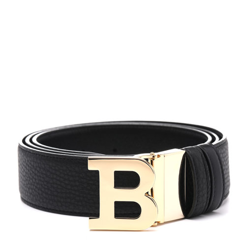 BALLY/巴利22春夏荔枝紋牛皮革帶扣式男士皮帶腰帶BBUCKLE