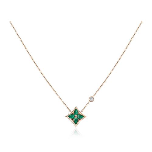  LV路易威登 22年秋冬 女士 項(xiàng)鏈 Collier pendentif Star Color Blossom BB， or rose， malachi