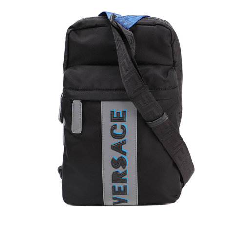 VERSACE/范思哲 男士 黑色尼龍單肩包斜挎背包 DFZ8076 DNY2RK0 46E HJH0015X