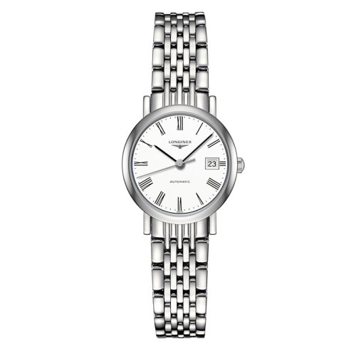 LONGINES/浪琴 博雅系列 自動(dòng)機(jī)械鋼鏈白色表盤女表25.5毫米L4.309.4.11.6