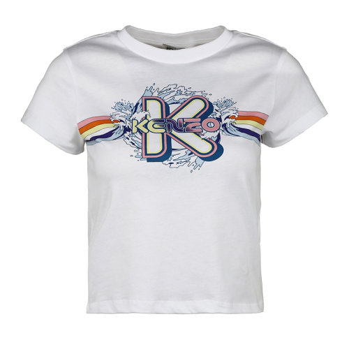 KENZO/高田賢三白色短款女士短袖T恤FA52TS6169