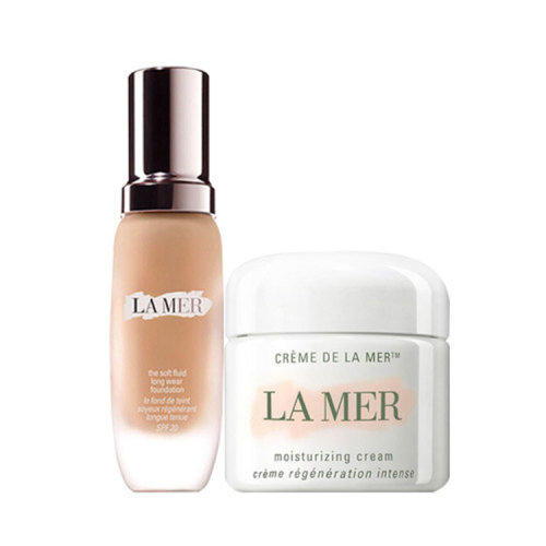 La Mer/海藍之謎  面部兩件套旅行裝  傳奇面霜60ml+鎏光煥變粉底液01#30ml