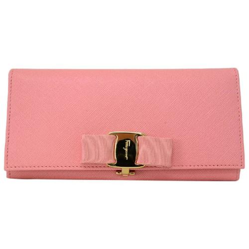 Salvatore Ferragamo/菲拉格慕 女士粉色皮革錢包 22A900 643534