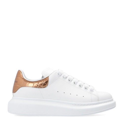 Alexander McQueen/亞歷山大麥昆 女士白色小牛皮休閑鞋運(yùn)動鞋低幫板鞋小白鞋女鞋