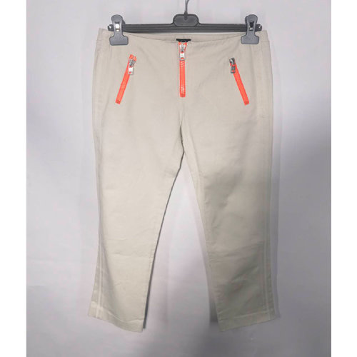 Alexander McQueen/亞歷山大麥昆 米色女士九分褲