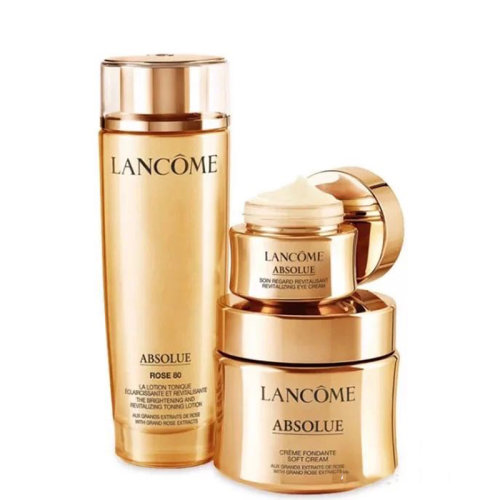 Lancome/蘭蔻  蘭蔻菁純奢潤新生護(hù)膚三件套（菁純玫瑰精華水150ml,蘭蔻面霜60ml,菁純眼霜20ml)新疆不發(fā)貨