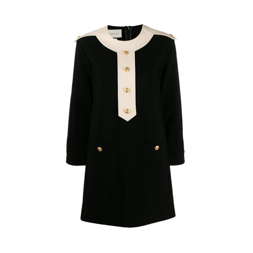 GUCCI/古馳 女士黑色長袖連衣裙 580104-XJBFI-1032