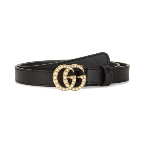 GUCCI/古馳 古琦 GG 珍珠 女士皮質(zhì)時尚百搭皮帶腰帶 476342 AP0WT 8681