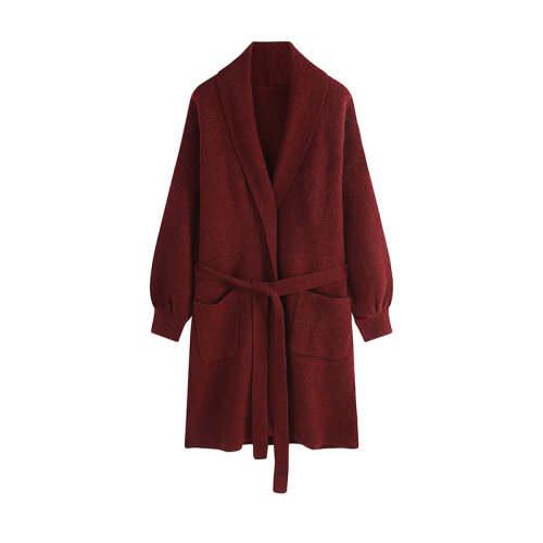 SHOKAY/繡嘉 女士針織衫/毛衣【喜馬拉雅】系列女士泡泡袖中長款針織外套