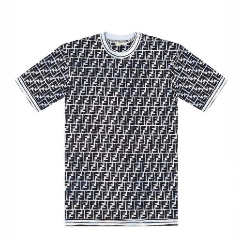  FENDI/芬迪 女士拼色棉質(zhì)短袖T恤 FS7242 AC6G F1B64 PLFSX