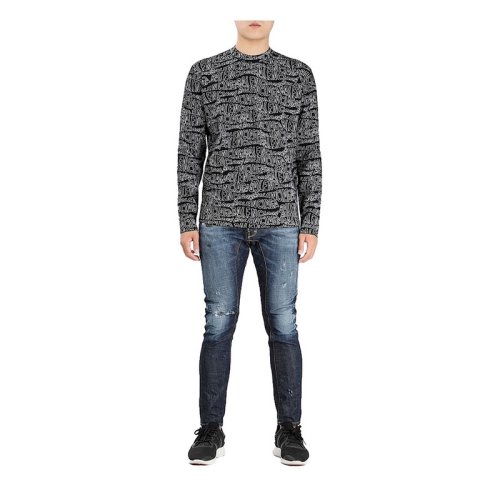  Balenciaga/巴黎世家 男士深灰色羊毛針織衫/毛衣 583154 T1535 1000 PLFSX