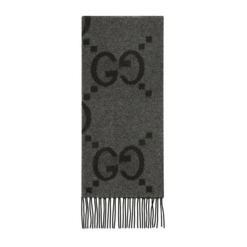  GUCCI古馳 22年秋冬 男士 GG山羊絨提花圍巾 674275 4GABX 1360
