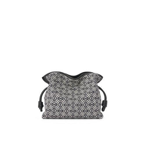  LOEWE羅意威 22年秋冬 女士 手拿包 Flamenco clutch in Anagram jacquard and calfskin A411F