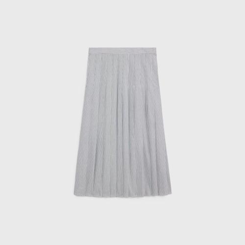  CELINE賽琳思琳 22年秋冬 女士 半身裙 泡泡紗棉質(zhì)睡衣風(fēng)格半身裙 2J441191I.01WB