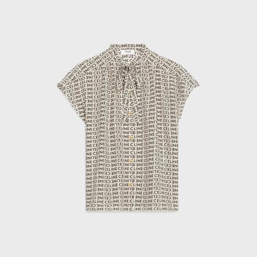  CELINE賽琳思琳 22年秋冬 女士 短袖襯衫 BLOUSE LA_VALLIERE CREPE DE CHINE 2B598983Q.01KC