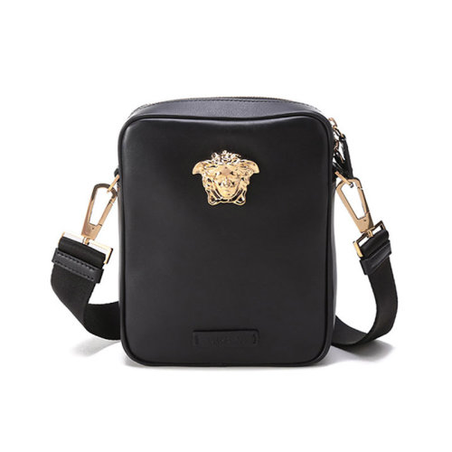 VERSACE/范思哲【22年新款】男士牛皮革L(fēng)A MEDUSA單肩斜挎包 10007 DVT8ME