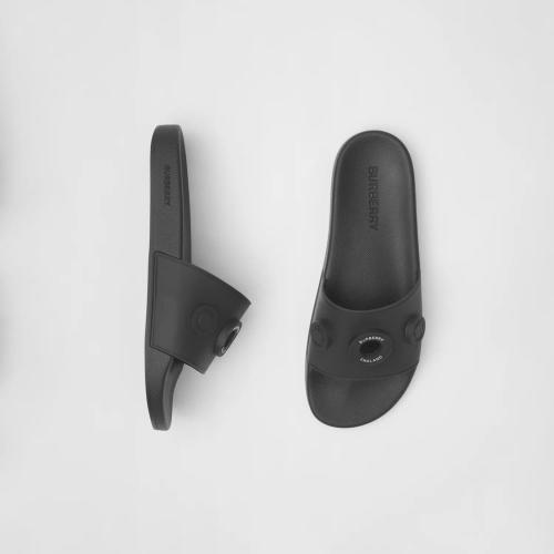  BURBERRY 22年秋冬 男士 徽標(biāo)裝飾拖鞋 80481961