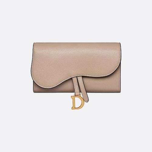  DIOR迪奧 22年秋冬 女士 錢包 Portefeuille slim Saddle S5680CCEH_M45U