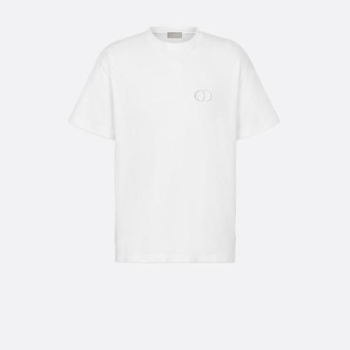  DIOR迪奧 22年秋冬 男士 短袖t恤 恤-白色棉質(zhì)密紡平紋針織布cd-icon 943J60_0554_C080 預(yù)定商品1-3周發(fā)貨