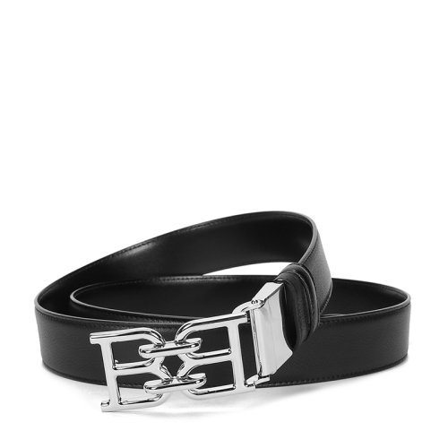BALLY/巴利 男士皮質(zhì)銀色扣頭板扣式雙面皮帶腰帶 B CHAIN 35 M