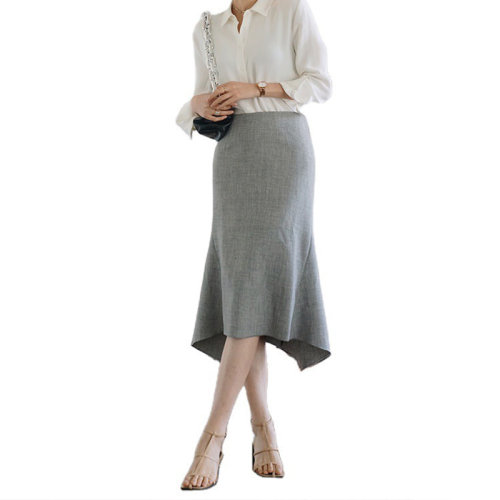 GeleiStory/GeleiStory 春夏新款 質(zhì)感和顏色都是上乘婀娜魚尾擺過膝半裙女 女裝＞女士裙裝＞女士半身裙