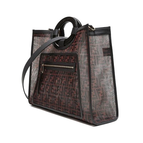  FENDI/芬迪 女士棕色皮革單肩包 8BH360 A6D6 F12PK PLSX