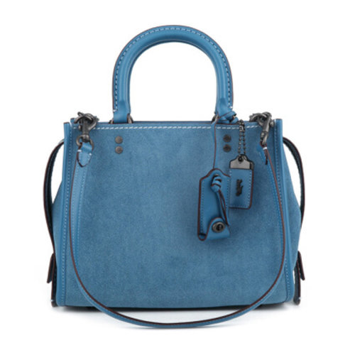 COACH/蔻馳 女包 女士海軍藍太空系列皮質(zhì)手提包 10486_BPCMB