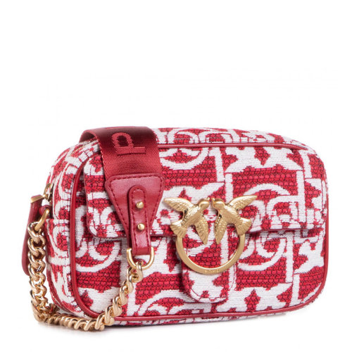 Pinko/品高女士印花趣味涂鴉印花飛鳥燕子包斜挎包單肩包鏈條包女包1P21WA多色可選