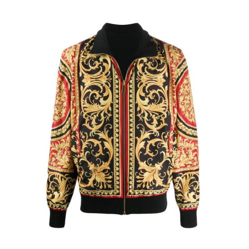 VERSACE/范思哲  男裝 時(shí)尚 男士?jī)擅娲┖谏珚A克 A75809A-9A2-2532