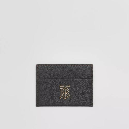  BURBERRY 22年秋冬 女士 粒紋皮革 TB 卡片夾 80623511