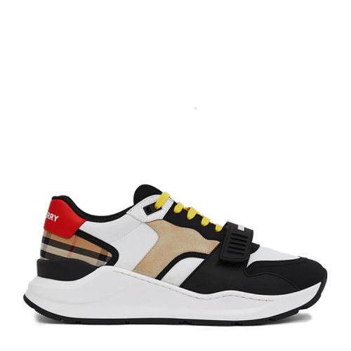 BURBERRY/博柏利 Vintage 格紋、尼龍拼麂皮運(yùn)動(dòng)鞋 80273501