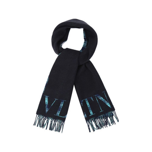 Valentino/華倫天奴【22春夏新款】男士初剪羊毛保暖圍巾格紋VLTN提花 WY2ER033 CDJ