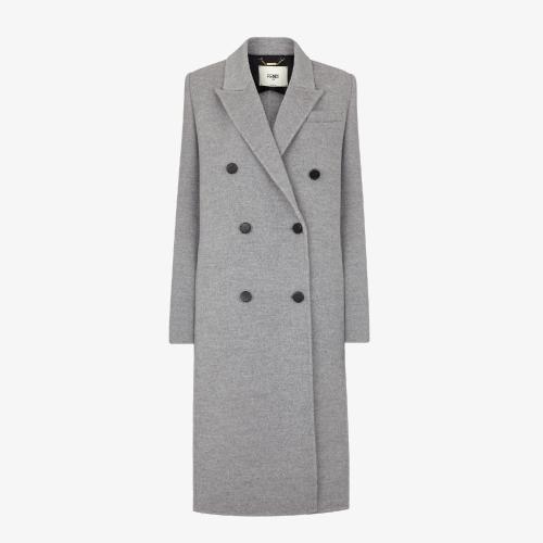  FENDI芬迪 22年春夏 女士 大衣 灰色羊毛外套 FF8839A5HDF1BGT