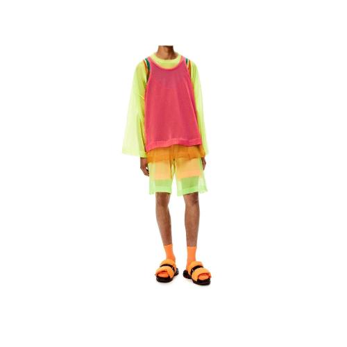  LOEWE羅意威 22年秋冬 男士 長袖襯衫 Layered lurex knit top H526Y14KAK-9990