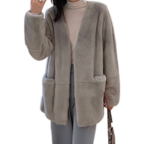 GeleiStory/GeleiStory進(jìn)口天鵝絨水貂皮草外套貂皮整貂短款裘皮女士外套＞女士皮草