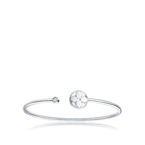  LV路易威登 22年秋冬 女士 手鐲 IDYLLE BLOSSOM TWI*w*ST 手鐲，白金 Q95536 Q95537 Q95535 預定商品2-8周發(fā)貨