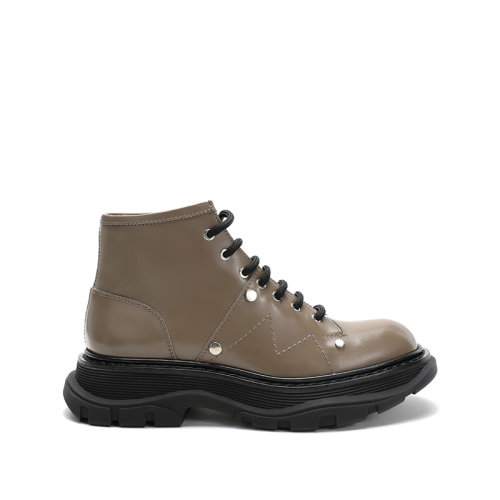 Alexander McQueen/亞歷山大麥昆 2021款 女士皮革系帶靴子短靴 595469 WHZ81
