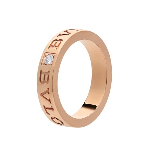 BVLGARI/寶格麗 BVLGARI系列18K金玫瑰金鑲鉆 戒指 341818