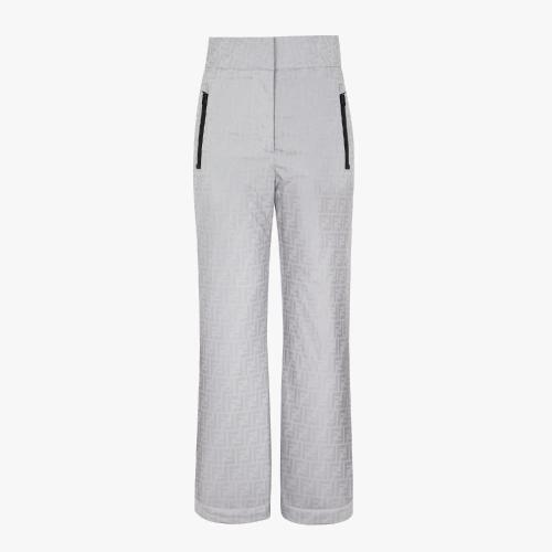  FENDI芬迪 22年秋冬 女士 運動褲 灰色FF高科技布料長褲 FAB313AK8AF1IHH