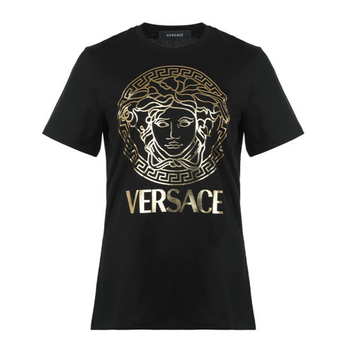VERSACE/范思哲22春夏燙金美杜莎圖案女士短袖T恤10041521A00769